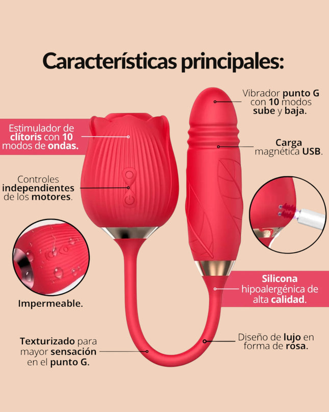 Vibrador flowers Succión/Penetración