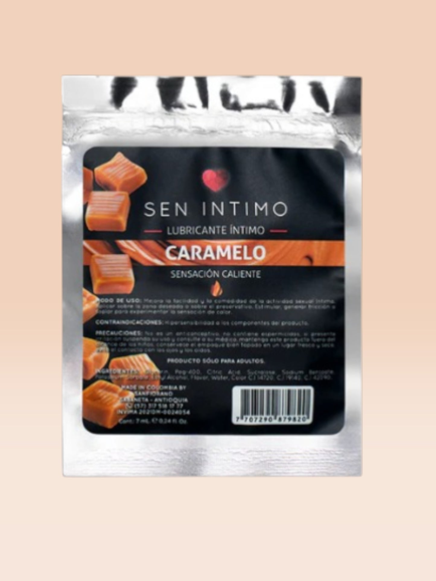 Sachet Lubricante Caliente Caramelo 7ml