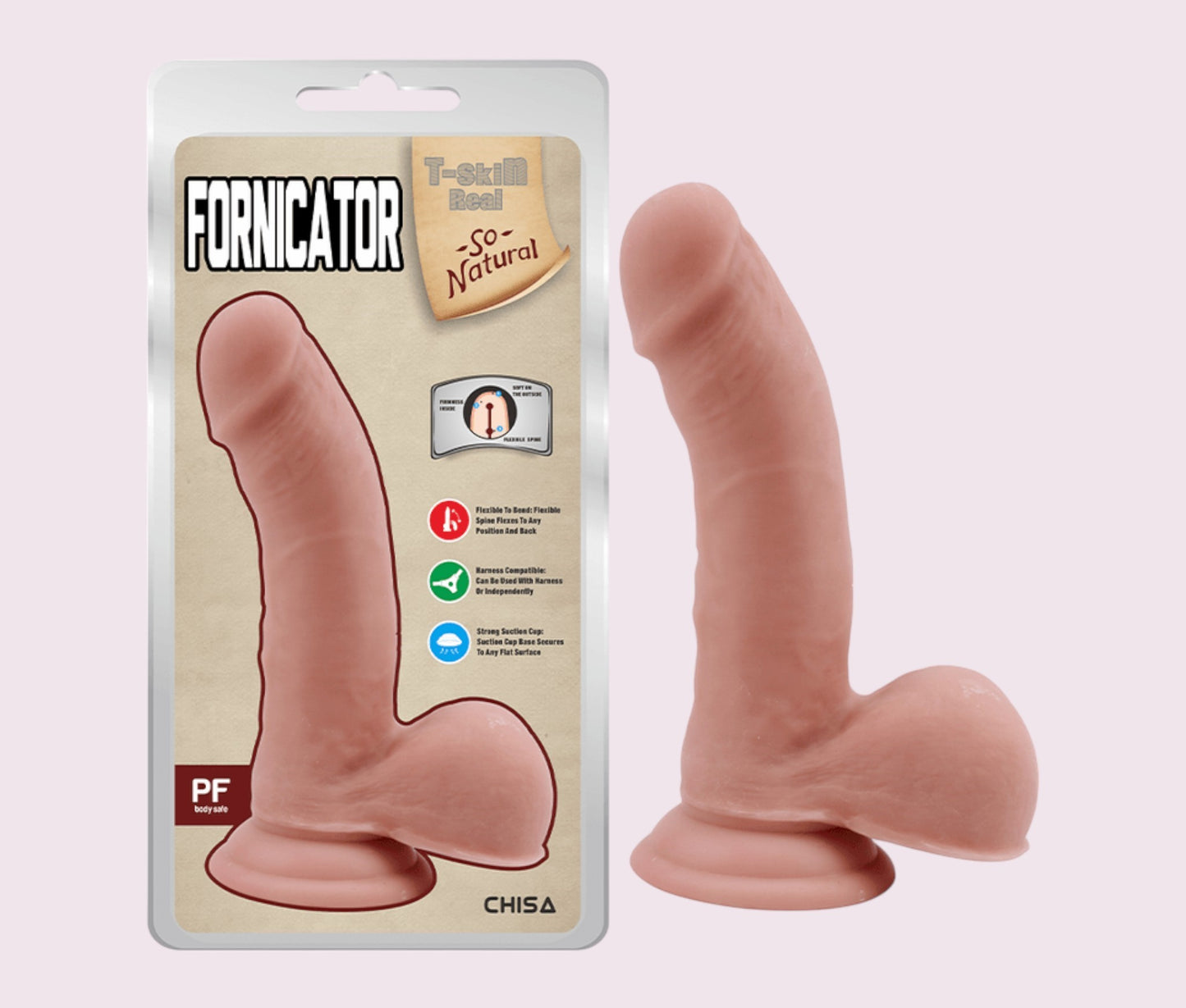 Dildo Fornicator Flesh 19 cm