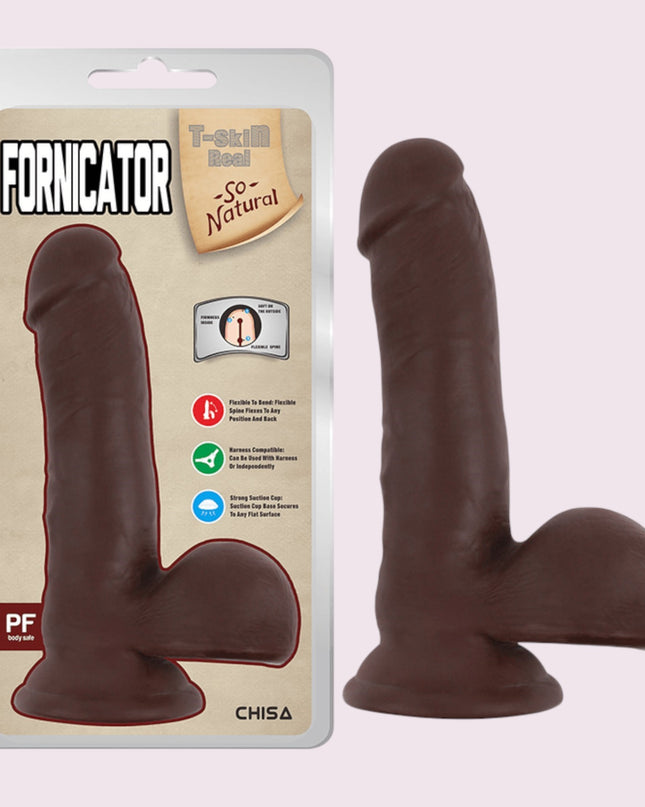 Dildo Fornicator Brown 19 cm