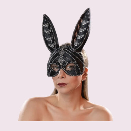 Mascara Bunny Negro con perlas