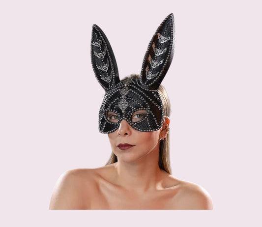 Mascara Bunny Negro con perlas