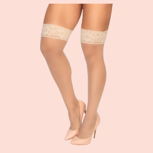 Medias liguero Beige