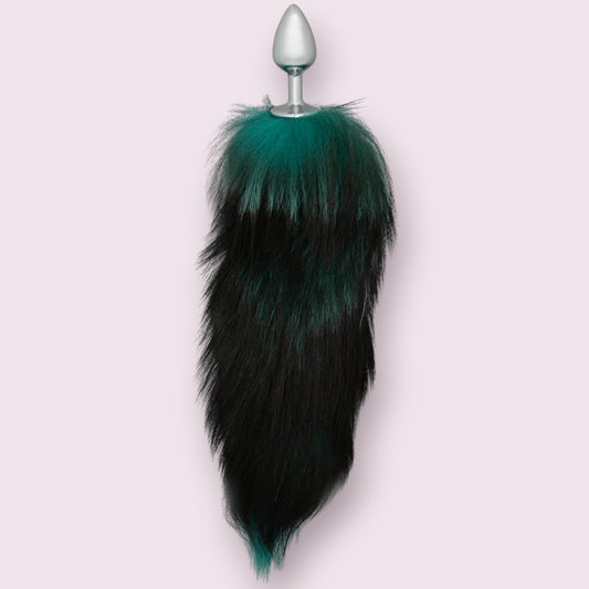 Plug Cola De Zorro Verde/Negro S