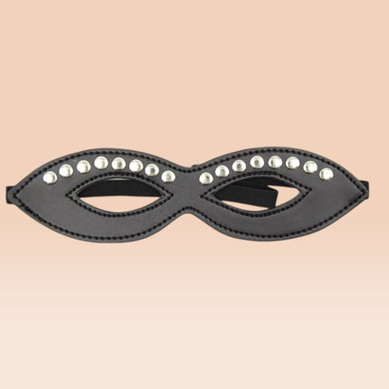 Antifaz Negro Cuerina Miss