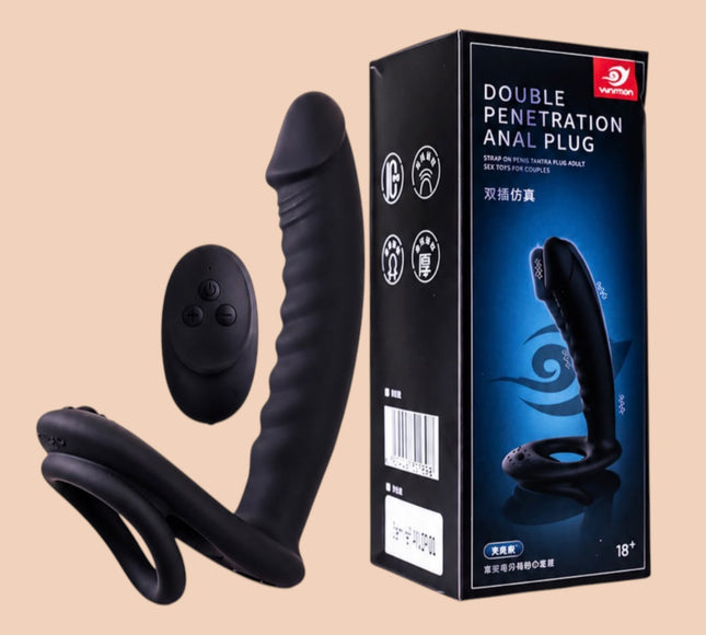 Anillo Doble Penetracion Anal Plug Control