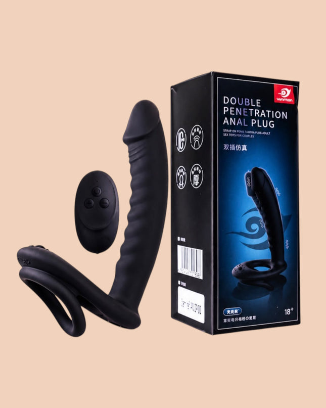 Anillo Doble Penetracion Anal Plug Control