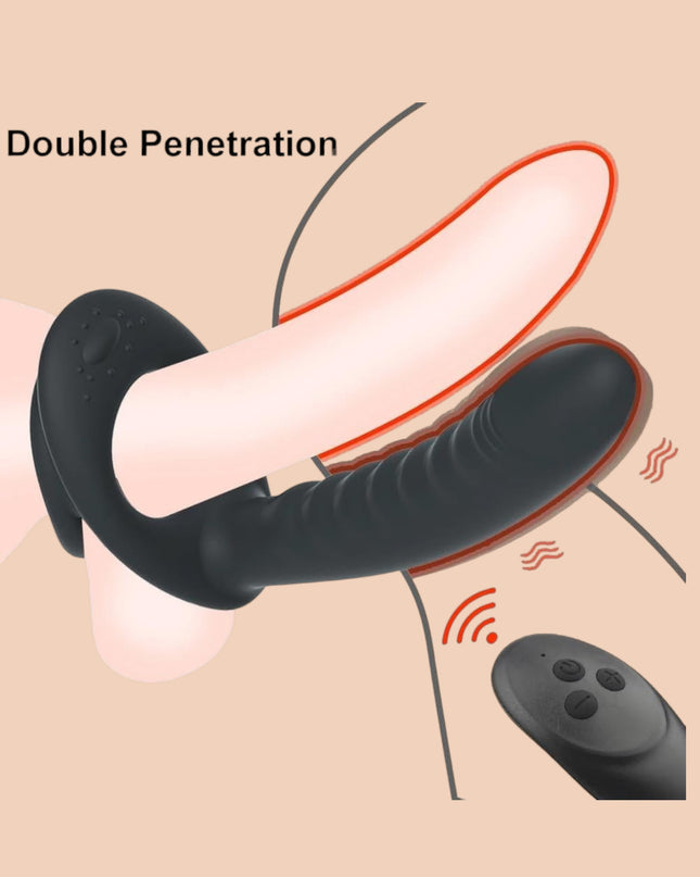 Anillo Doble Penetracion Anal Plug Control
