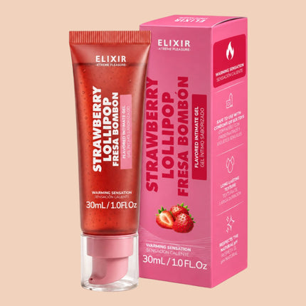Lubricante Fresa Bombon Caliente Elixir