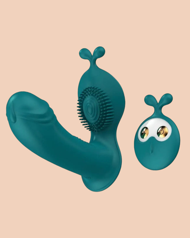 Vibrador doble Carita con Control Remoto Lilo