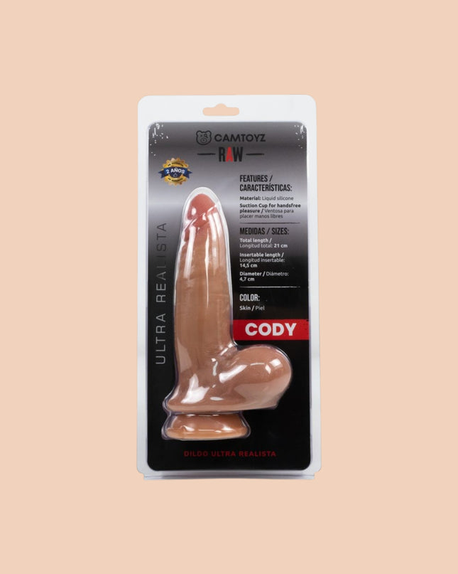 Consolador Eyaculador Cody 21 cm