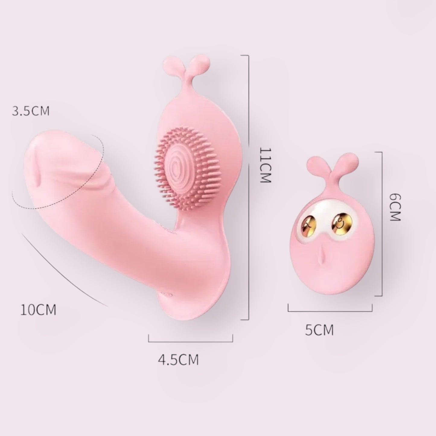Vibrador doble Carita con Control Remoto Lilo