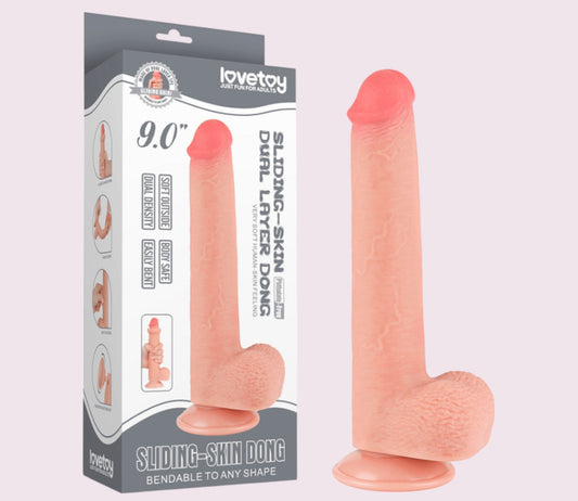 Dildo Sliding Skin LoveToy 22 cm