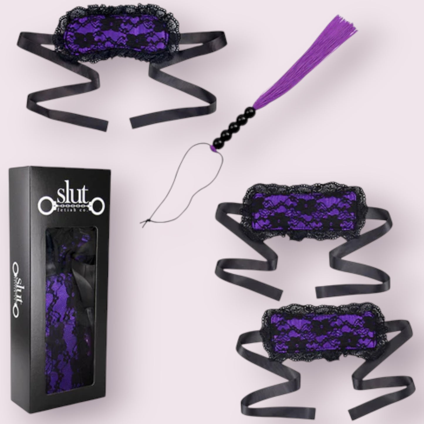 Kit Bondage 3 piezas Morado