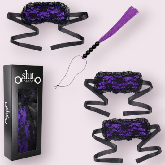 Kit Bondage 3 piezas Morado