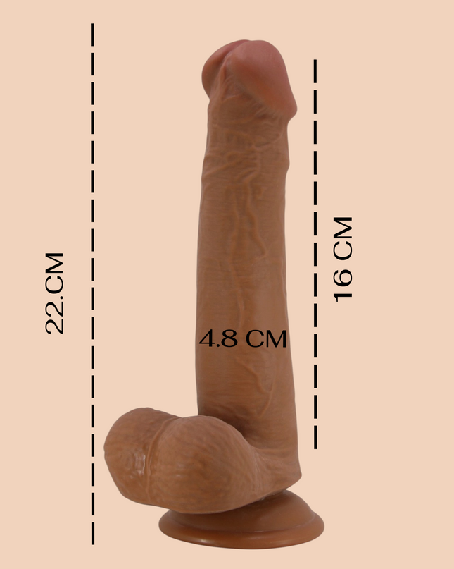 PRETTY LOVE - TALLEN REALISTIC DILDO 22 CM BROWN