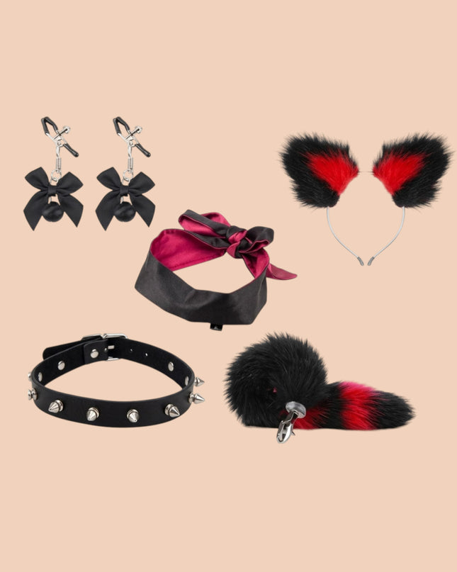 Kinky Heart Anal Set Rojo