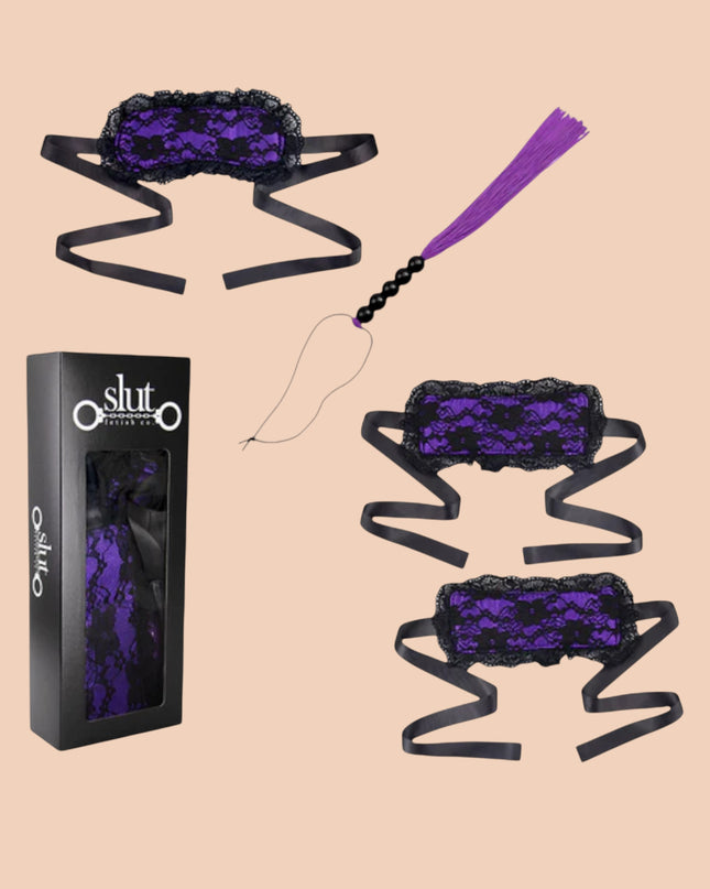Kit Bondage 3 piezas Morado