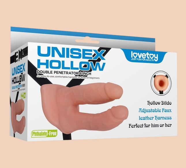 Lovetoy Unisex Hollow Dildo Doble Penetracion