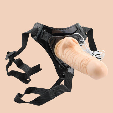 Arnes Vibrador Rabbit Dong Piel