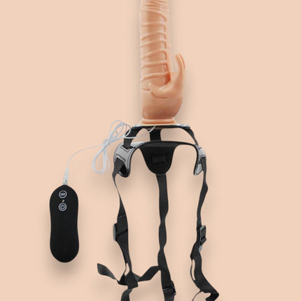 Arnes Vibrador Rabbit Dong Piel