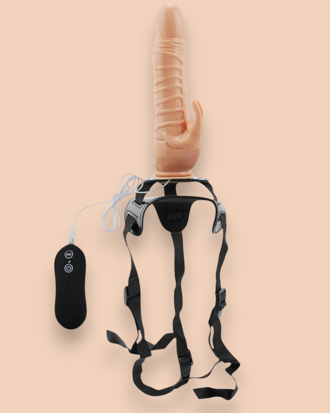 Arnes Vibrador Rabbit Dong Piel
