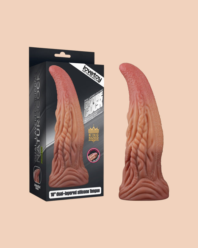 Dildo Dual Layered Tonque 25 cm