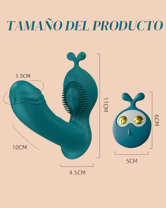 Vibrador doble Carita con Control Remoto Lilo