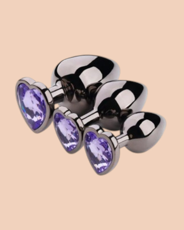Plug Anal Corazón Negro Talla S