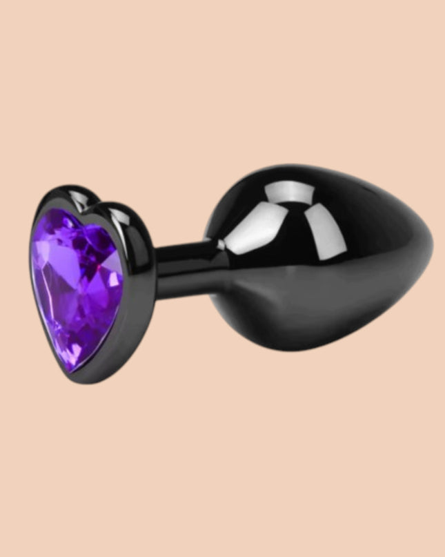 Plug Anal Corazón Negro Talla S