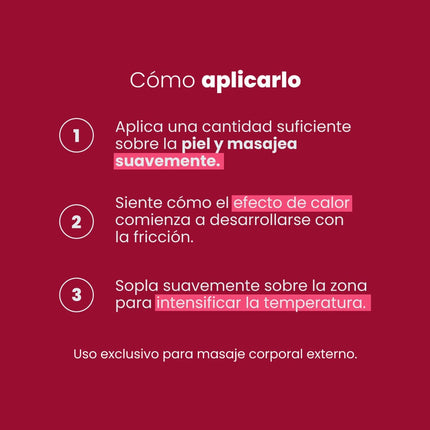 Aceite Sensual para Masajes Efecto Calor 45ml – Sen Íntimo