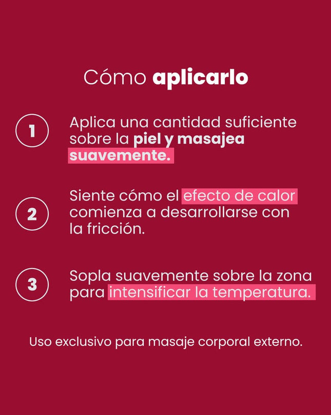Aceite Sensual para Masajes Efecto Calor 45ml – Sen Íntimo