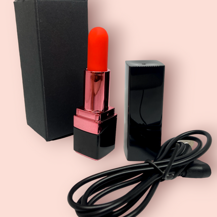 Labial Vibrador Recargable Negro Lilo