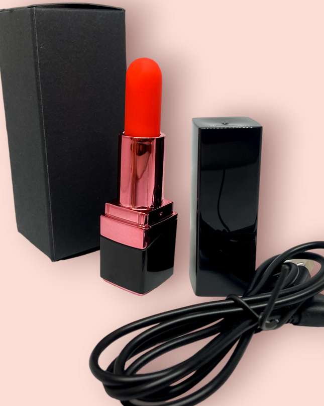 Labial Vibrador Recargable Negro Lilo