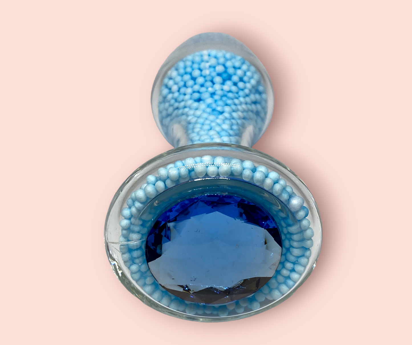 Plug anal Vidrio Perlas Azules