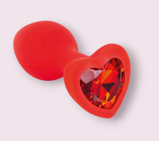 Plug Anal Corazón Silicona Talla M