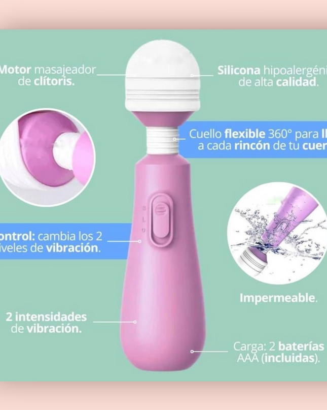 Vibrador Hitachi mini Colores Lilo