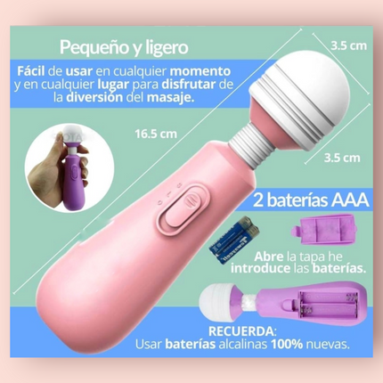 Vibrador Hitachi mini Colores Lilo