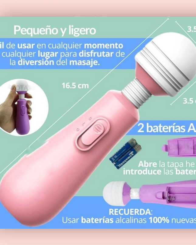 Vibrador Hitachi mini Colores Lilo