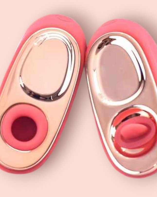 Vibrador Doble Corazón con Succión y Lengua Oem