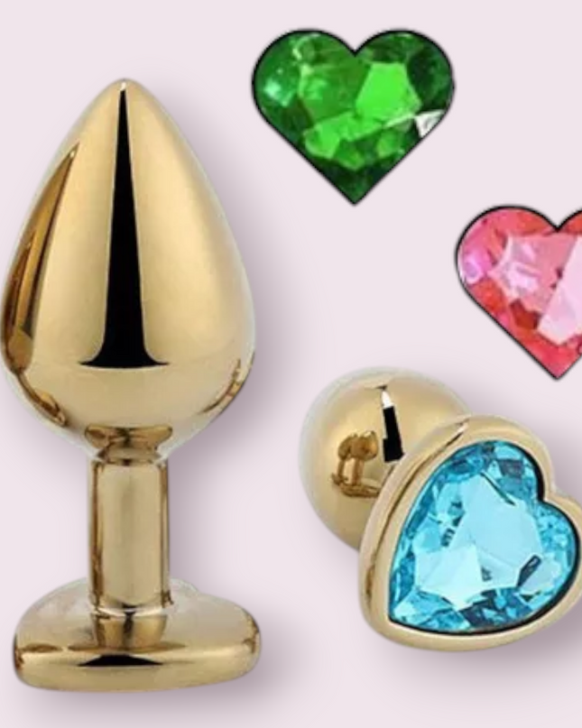 PLug Anal Dorado Corazon
