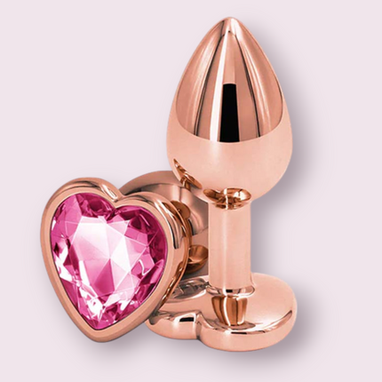 Plug Anal Corazón Rosa Talla S