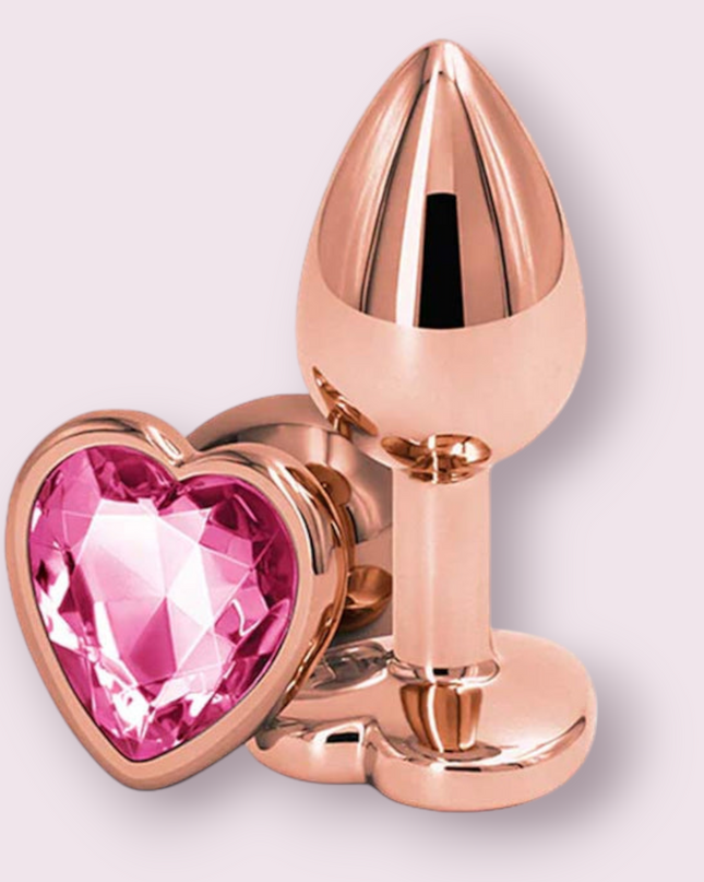 Plug Anal Corazón Rosa Talla S