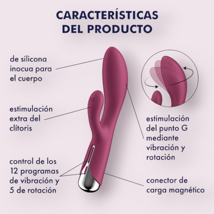 Vibrador Satisfyer Rotador  Spinning Rabbit 1