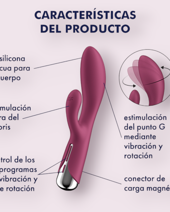 Vibrador Satisfyer Rotador  Spinning Rabbit 1