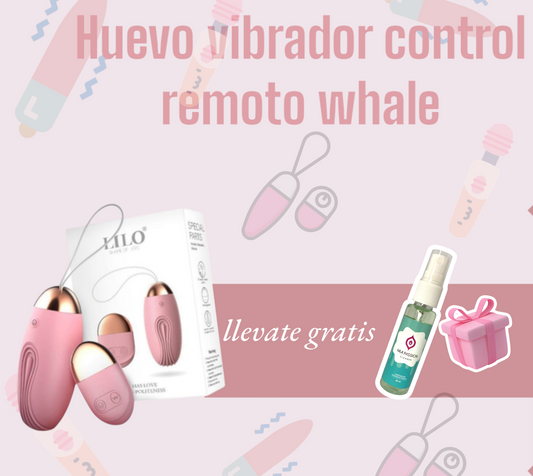 Huevo vibrador control remoto whale Lilo