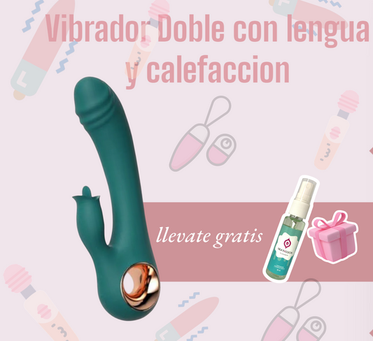 Vibrador Doble con lengua y calefaccion Lilo