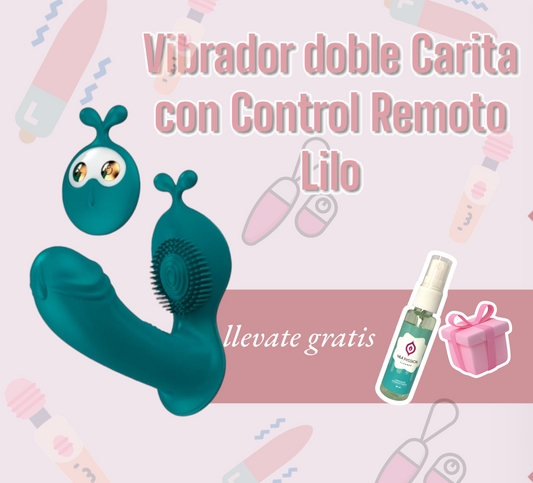 Vibrador doble Carita con Control Remoto Lilo