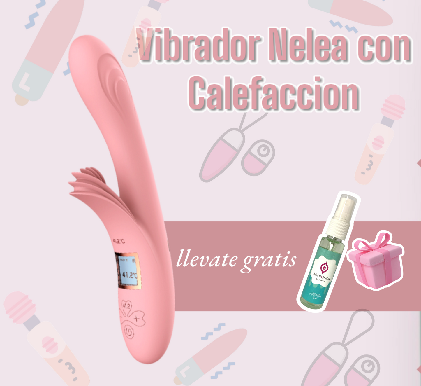 Vibrador Nelea con Calefaccion Lilo