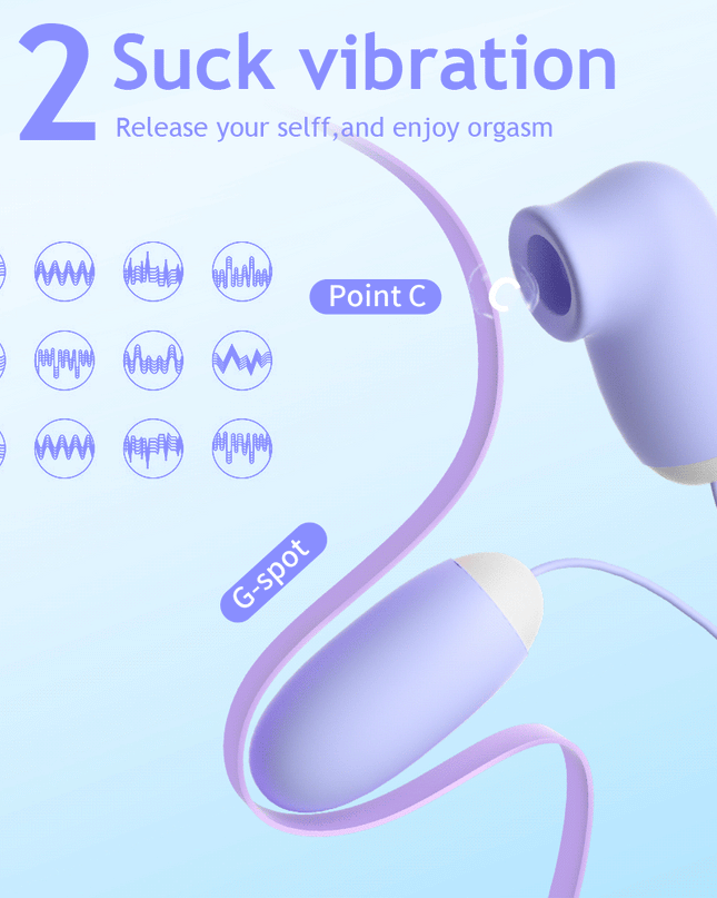 Huevo Vibrador con Succionador Magic Box Lilo